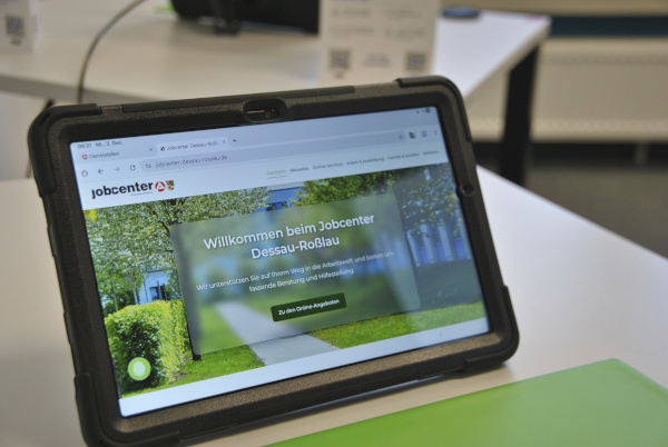 Digitales Foyer mit Tablets